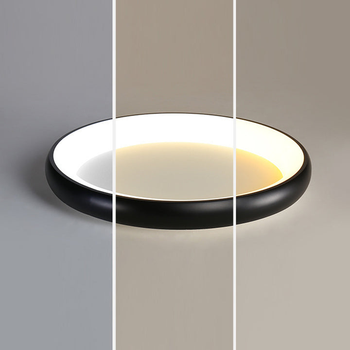 Plafonnier LED moderne minimaliste rond en aluminium avec abat-jour en acrylique pour chambre 