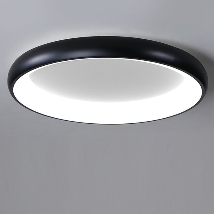 Plafonnier LED moderne minimaliste rond en aluminium avec abat-jour en acrylique pour chambre 