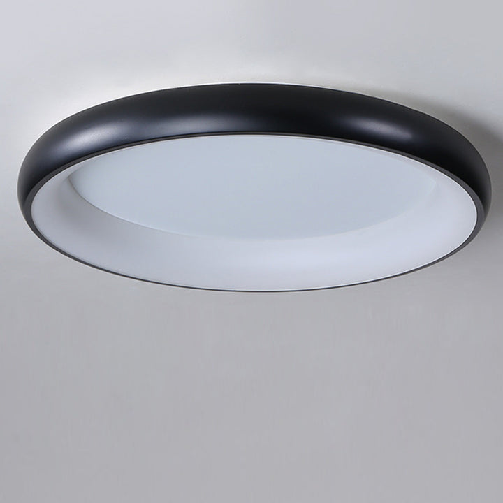 Plafonnier LED moderne minimaliste rond en aluminium avec abat-jour en acrylique pour chambre 