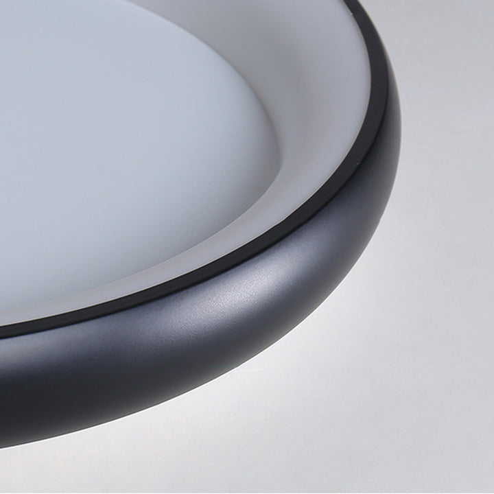 Plafonnier LED moderne minimaliste rond en aluminium avec abat-jour en acrylique pour chambre 