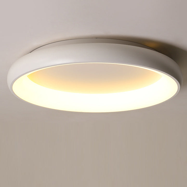 Plafonnier LED moderne minimaliste rond en aluminium avec abat-jour en acrylique pour chambre 