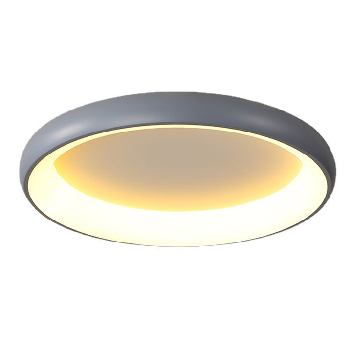 Plafonnier LED moderne minimaliste rond en aluminium avec abat-jour en acrylique pour chambre 