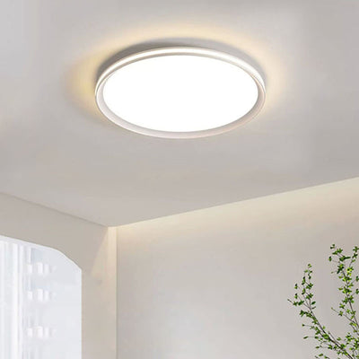 Luz de techo LED de montaje empotrado con pantalla de PVC de aluminio cuadrada redonda minimalista moderna para dormitorio 