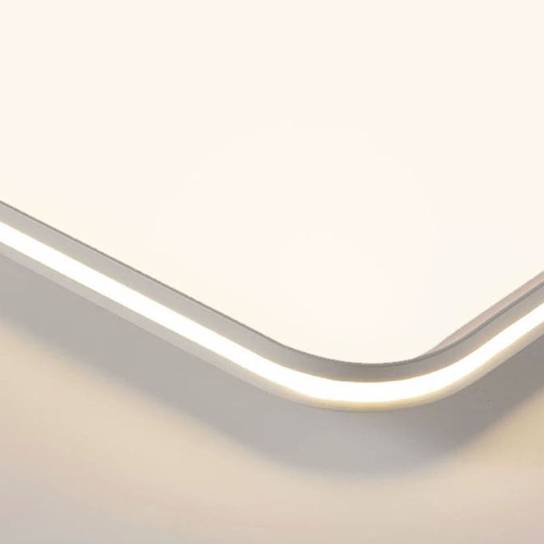 Luz de techo LED de montaje empotrado con pantalla de PVC de aluminio cuadrada redonda minimalista moderna para dormitorio 