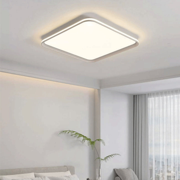 Plafonnier LED rond minimaliste moderne en aluminium avec abat-jour en PVC pour chambre à coucher 