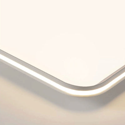 Luz de techo LED de montaje empotrado con pantalla de PVC de aluminio cuadrada redonda minimalista moderna para dormitorio 