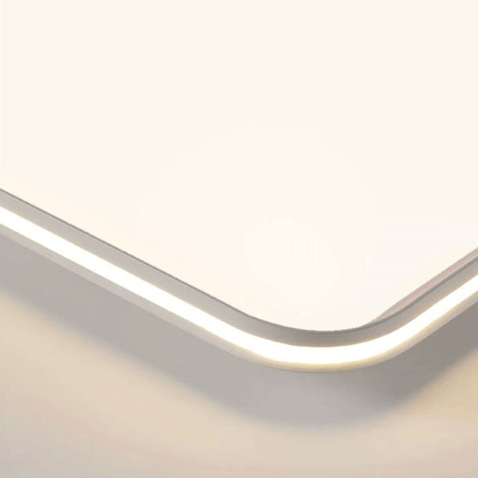 Luz de techo LED de montaje empotrado con pantalla de PVC de aluminio cuadrada redonda minimalista moderna para dormitorio 
