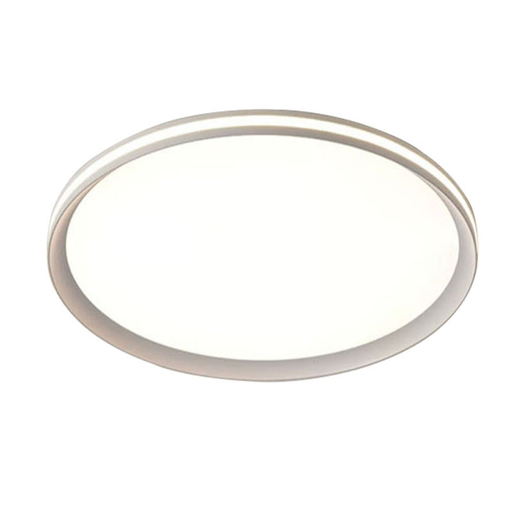 Plafonnier LED rond minimaliste moderne en aluminium avec abat-jour en PVC pour chambre à coucher 