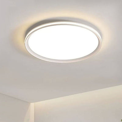 Luz de techo LED de montaje empotrado con pantalla de PVC de aluminio cuadrada redonda minimalista moderna para dormitorio 