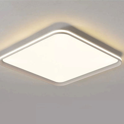 Luz de techo LED de montaje empotrado con pantalla de PVC de aluminio cuadrada redonda minimalista moderna para dormitorio 