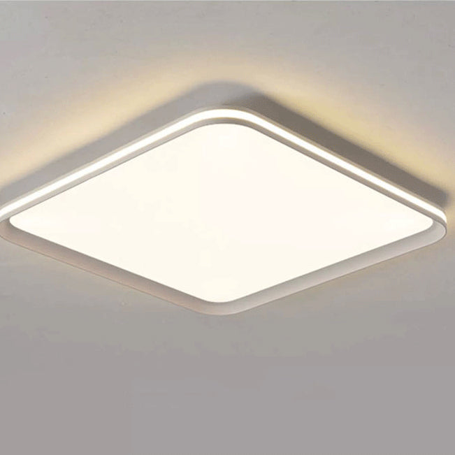 Luz de techo LED de montaje empotrado con pantalla de PVC de aluminio cuadrada redonda minimalista moderna para dormitorio 