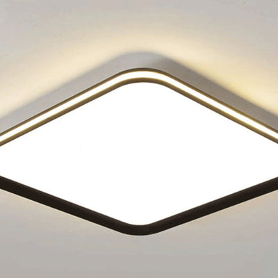 Luz de techo LED de montaje empotrado con pantalla de PVC de aluminio cuadrada redonda minimalista moderna para dormitorio 