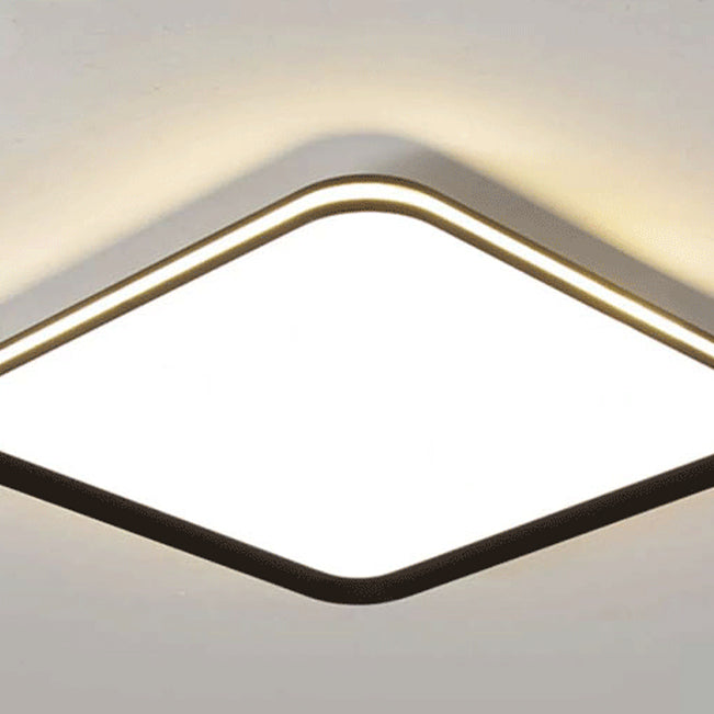 Luz de techo LED de montaje empotrado con pantalla de PVC de aluminio cuadrada redonda minimalista moderna para dormitorio 