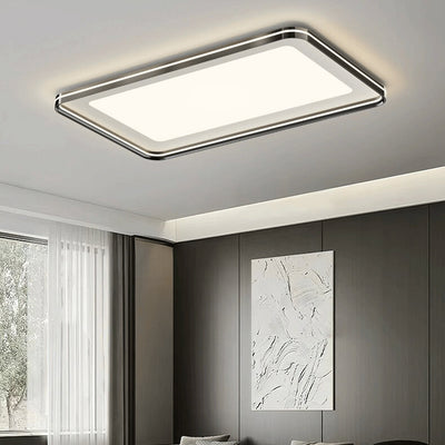 Luz de techo LED empotrada de hierro PVC cuadrada redonda rectangular minimalista moderna para dormitorio 