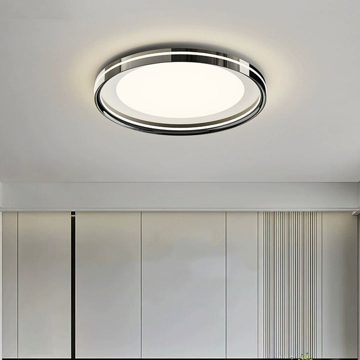 Moderne Minimalistische Runde Quadratische Rechteckige Eisen PVC LED Deckenleuchte für das Schlafzimmer 