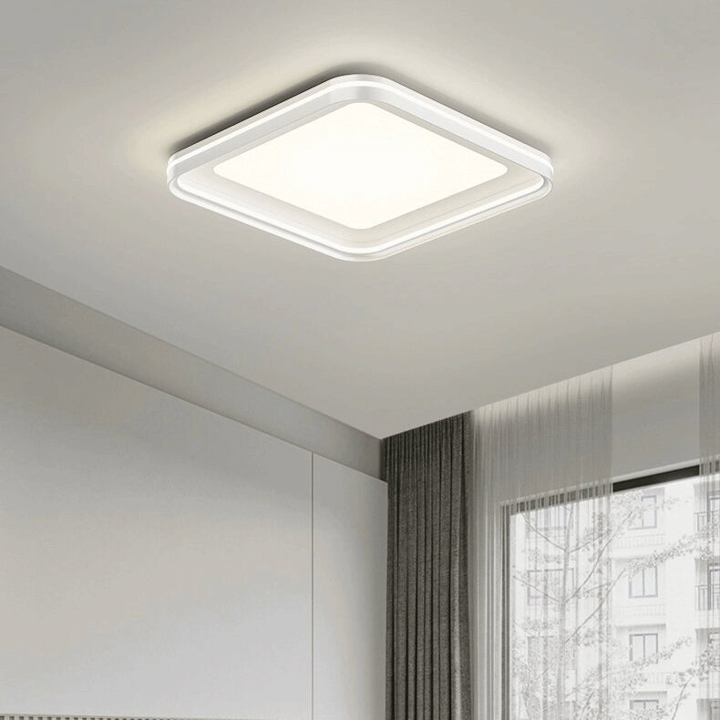 Luz de techo LED empotrada de hierro PVC cuadrada redonda rectangular minimalista moderna para dormitorio 