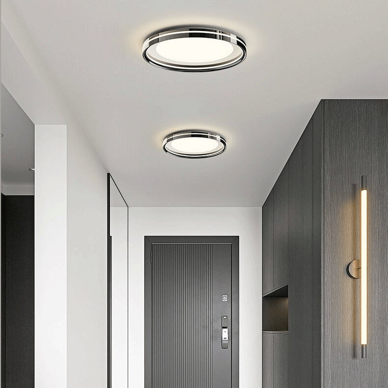 Moderne Minimalistische Runde Quadratische Rechteckige Eisen PVC LED Deckenleuchte für das Schlafzimmer 