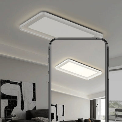Luz de techo LED empotrada de hierro PVC cuadrada redonda rectangular minimalista moderna para dormitorio 