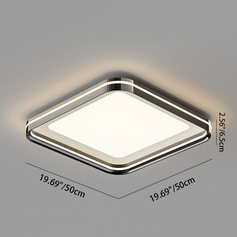 Luz de techo LED empotrada de hierro PVC cuadrada redonda rectangular minimalista moderna para dormitorio 