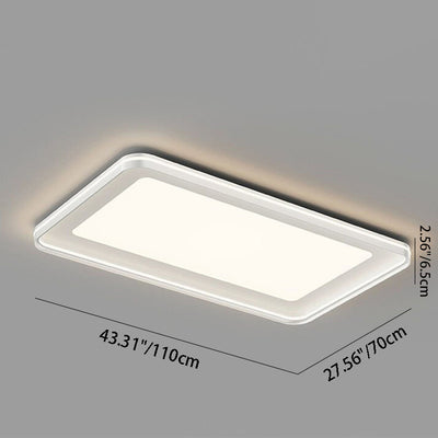 Luz de techo LED empotrada de hierro PVC cuadrada redonda rectangular minimalista moderna para dormitorio 