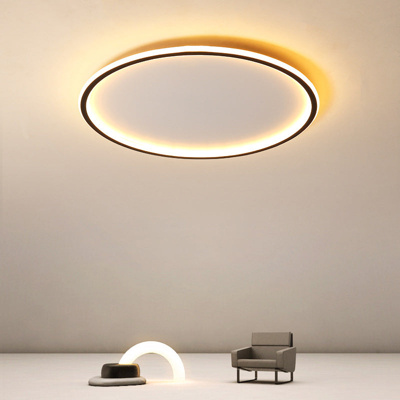ضوء السقف LED المثبت بتصميم حديث بسيط مستدير من الحديد والألمنيوم والأكريليك لغرفة النوم 