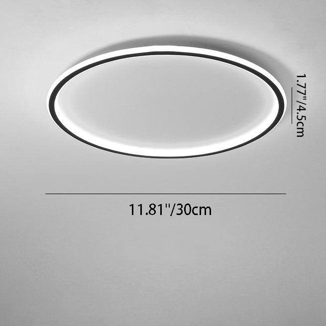 Moderne minimalistische runde Eisen-Aluminium-Acryl-LED-Deckenleuchte für das Schlafzimmer 