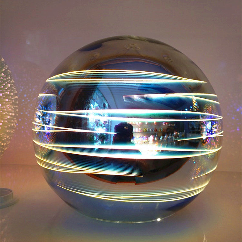 Moderne Art Deco Disco 3D Feuerwerksglas Kugel Eisen 1-Licht Pendelleuchte für Wohnzimmer 
