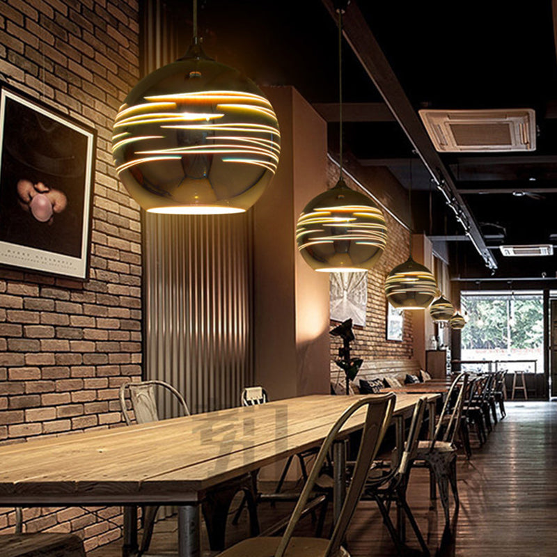 Modern Art Deco Disco 3D Firework Glass Ball Iron 1-Light Pendant Light For Living Room
