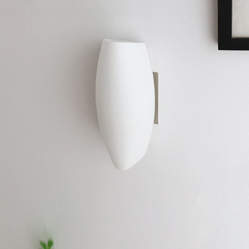 Zeitgenössische Luxus Weiße Locken Glas Eisen 1-Licht Wandleuchte Für Wohnzimmer 