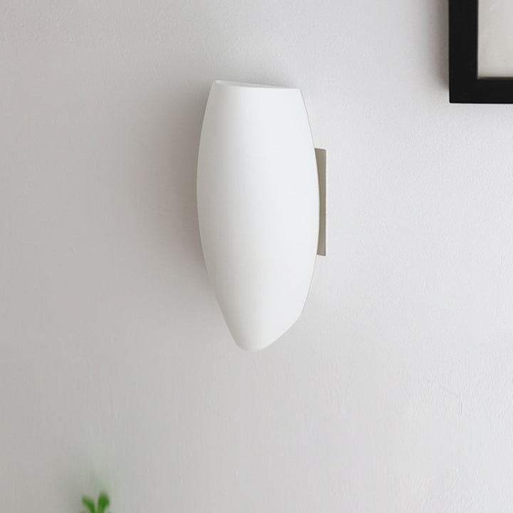 Zeitgenössische Luxus Weiße Locken Glas Eisen 1-Licht Wandleuchte Für Wohnzimmer 