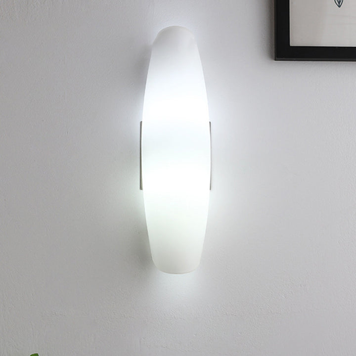 Zeitgenössische Luxus Weiße Locken Glas Eisen 1-Licht Wandleuchte Für Wohnzimmer 