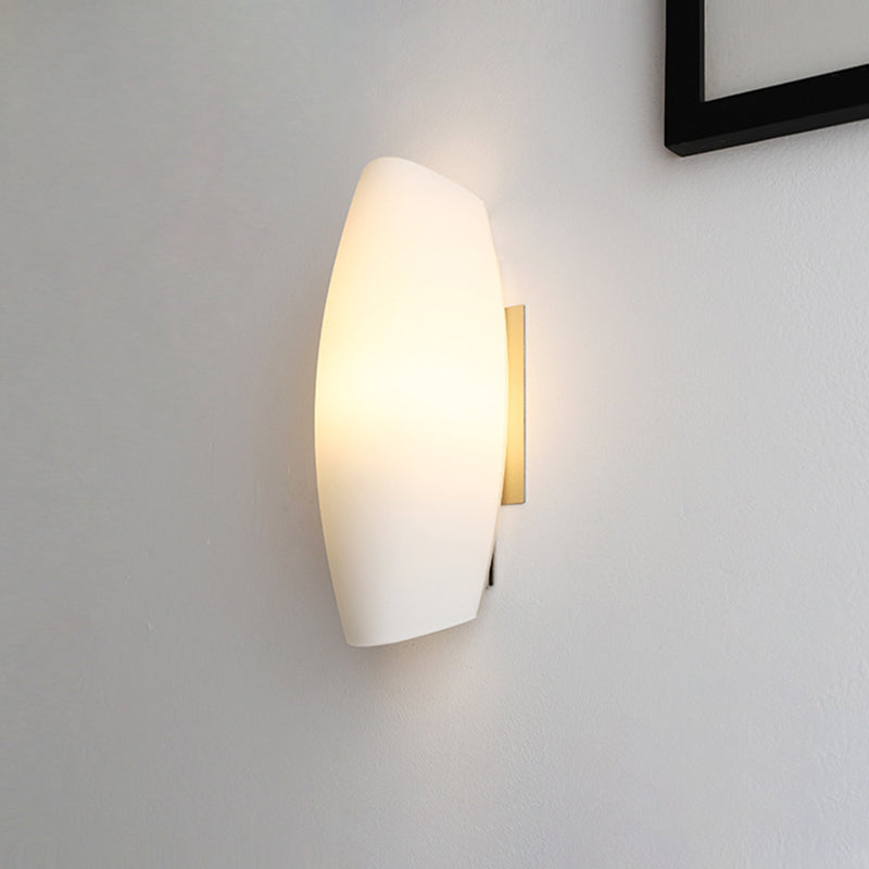 Zeitgenössische Luxus Weiße Locken Glas Eisen 1-Licht Wandleuchte Für Wohnzimmer 