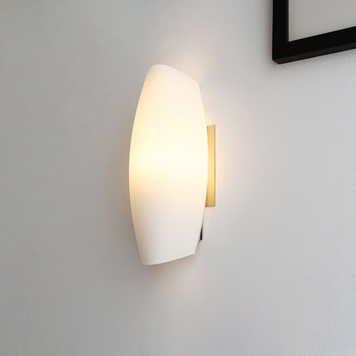 Zeitgenössische Luxus Weiße Locken Glas Eisen 1-Licht Wandleuchte Für Wohnzimmer 