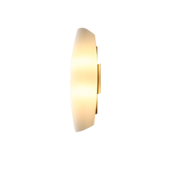 Zeitgenössische Luxus Weiße Locken Glas Eisen 1-Licht Wandleuchte Für Wohnzimmer 