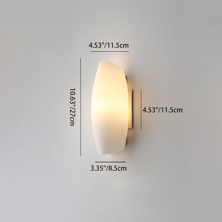 Zeitgenössische Luxus Weiße Locken Glas Eisen 1-Licht Wandleuchte Für Wohnzimmer 
