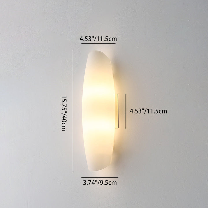 Zeitgenössische Luxus Weiße Locken Glas Eisen 1-Licht Wandleuchte Für Wohnzimmer 