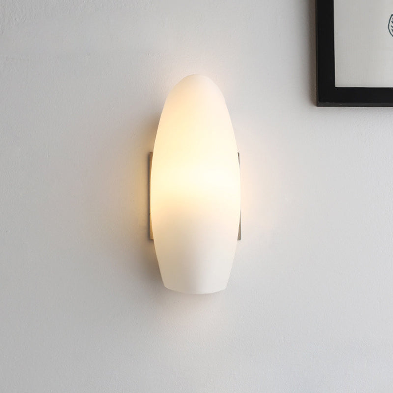 Zeitgenössische Luxus Weiße Locken Glas Eisen 1-Licht Wandleuchte Für Wohnzimmer 