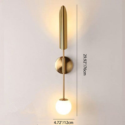 Moderne minimalistische Rohrstreifen-Eisen 1/2-Licht-Wandleuchte für Wohnzimmer 