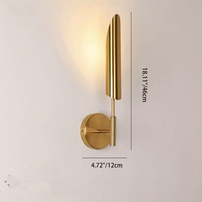 Moderne minimalistische Rohrstreifen-Eisen 1/2-Licht-Wandleuchte für Wohnzimmer 