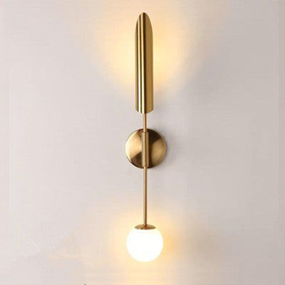 Moderne minimalistische Rohrstreifen-Eisen 1/2-Licht-Wandleuchte für Wohnzimmer 