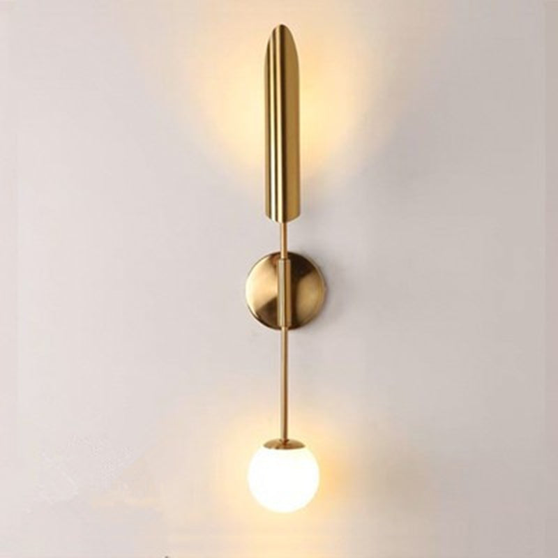 Moderne minimalistische Rohrstreifen-Eisen 1/2-Licht-Wandleuchte für Wohnzimmer 