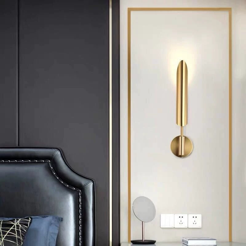 Moderne minimalistische Rohrstreifen-Eisen 1/2-Licht-Wandleuchte für Wohnzimmer 