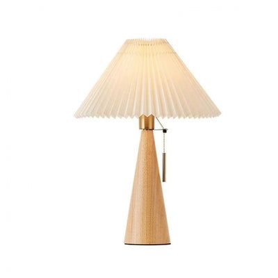 Zeitgenössische Nordische Reißverschluss-Schalter Faltenbalg-Trommel-Form Stoff Eisen 1-Licht Tischlampe Für Schlafzimmer 