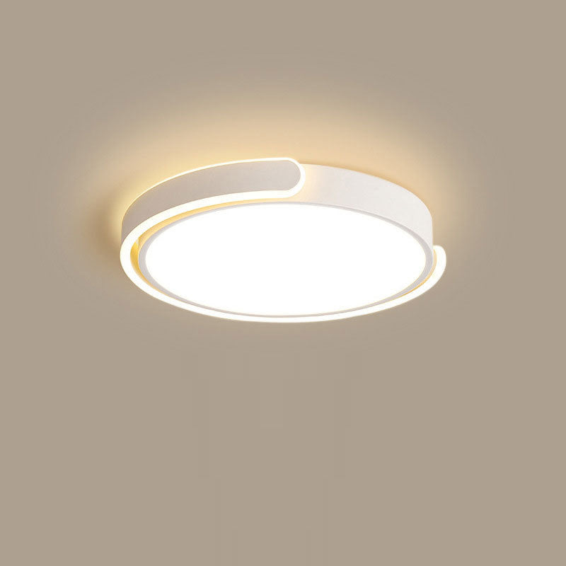 ضوء السقف المثبت بسطح LED مستدير من الألمنيوم والحديد الأكريليكي الحديث البسيط لغرفة المعيشة 