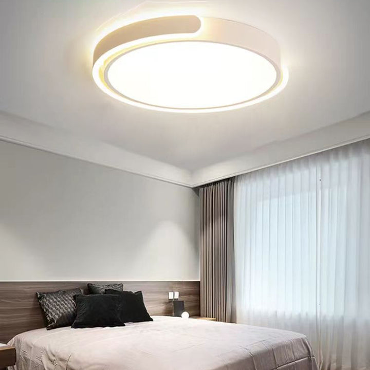 Luz de techo empotrada LED de aluminio y hierro redondo geométrico minimalista moderno para sala de estar 