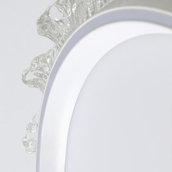 Modern Minimalist Water Splashes Round Hardware Aluminum Acrylic LED Flush Mount Ceiling Light For Living Room
