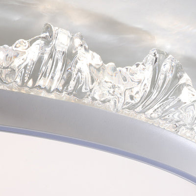 ضوء سقف LED مثبت بشكل مسطح من الألومنيوم الأكريليكي مع تصميم حديث بسيط لرش الماء المستدير لغرفة المعيشة 