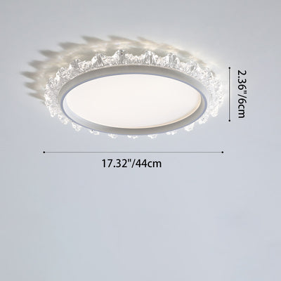 ضوء سقف LED مثبت بشكل مسطح من الألومنيوم الأكريليكي مع تصميم حديث بسيط لرش الماء المستدير لغرفة المعيشة 