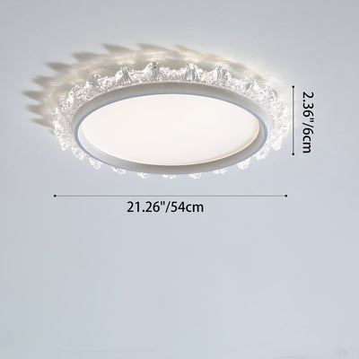 ضوء سقف LED مثبت بشكل مسطح من الألومنيوم الأكريليكي مع تصميم حديث بسيط لرش الماء المستدير لغرفة المعيشة 