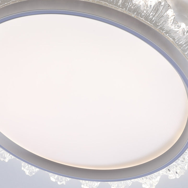 Modern Minimalist Water Splashes Round Hardware Aluminum Acrylic LED Flush Mount Ceiling Light For Living Room